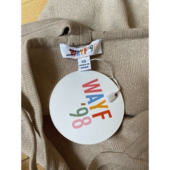 WAYF BNWT Womens "Alicia" T-Back Knit Beige Bodysuit Sz Xsmall - Picture 6 of 6